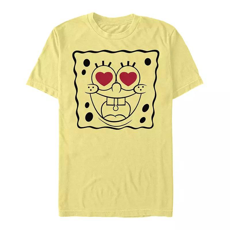 Men's Nickelodeon SpongeBob SquarePants Heart Eyes Line Art Tee, Size: XL, Athletic Grey Product Image