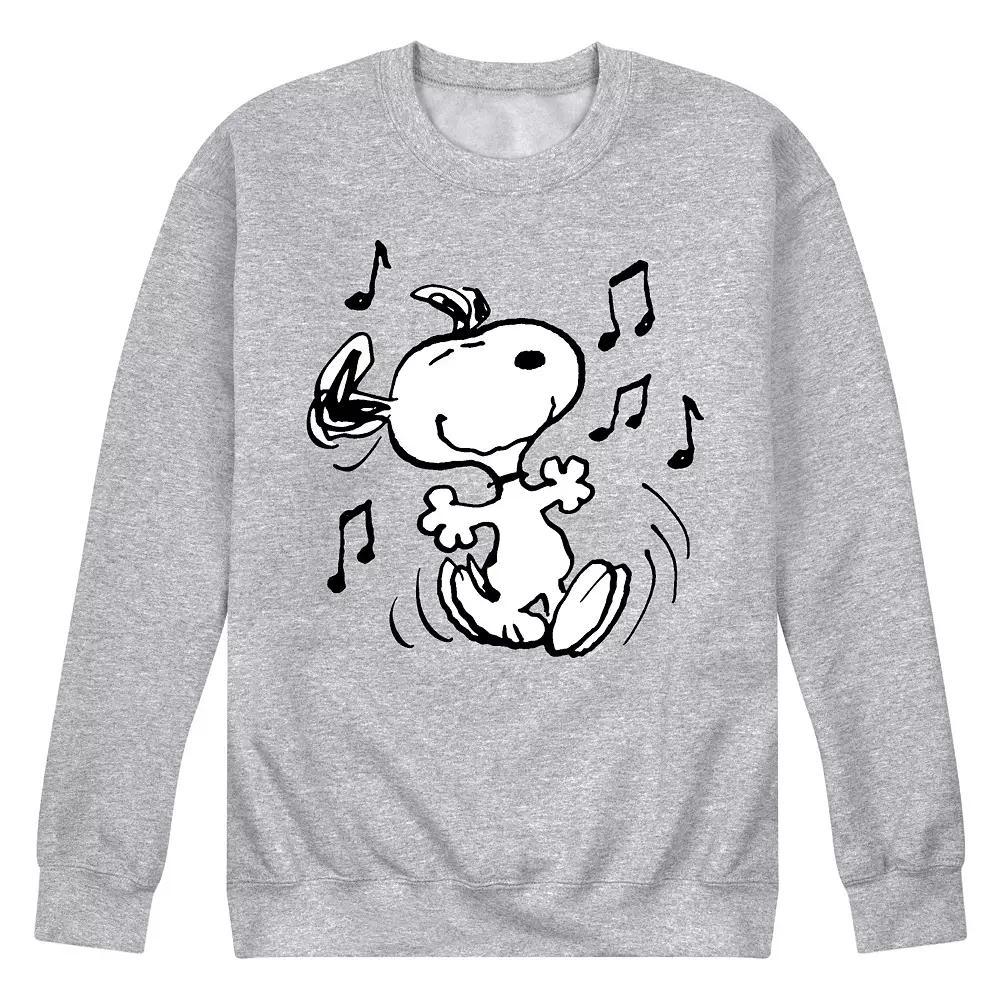 Men's Peanuts Snoopy Dancing Graphic Sweatshirt, Size: Medium, Gray Product Image