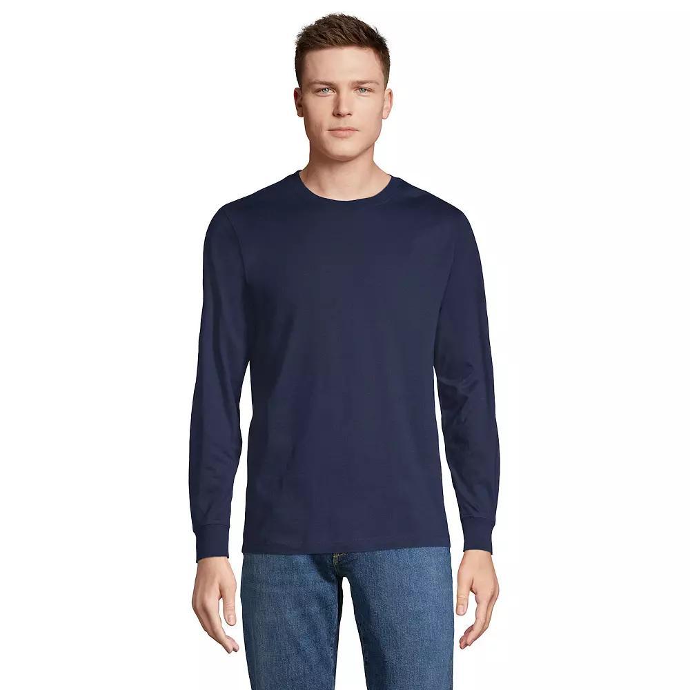 Big & Tall Lands' End Super-T Long Sleeve Classic-Fit Tee, Men's, Size: 2XB, Radiant Blue Product Image