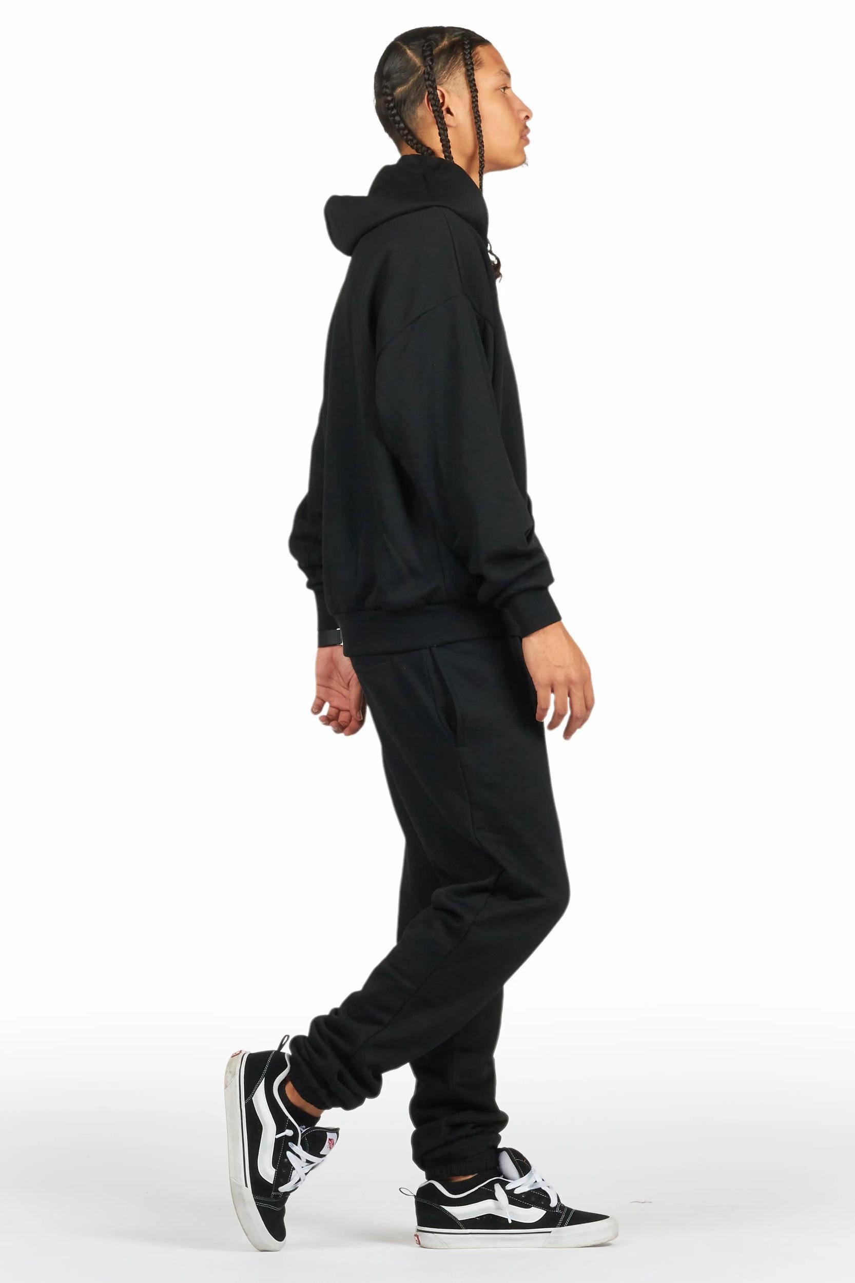 Briggs Black Hoodie/Relax Fit Track Set Male Product Image