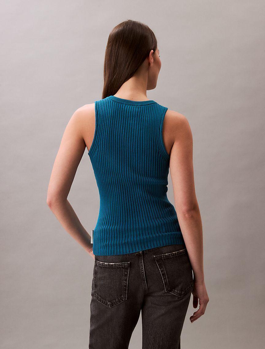 Smooth Cotton Rib Sweater Tank Product Image