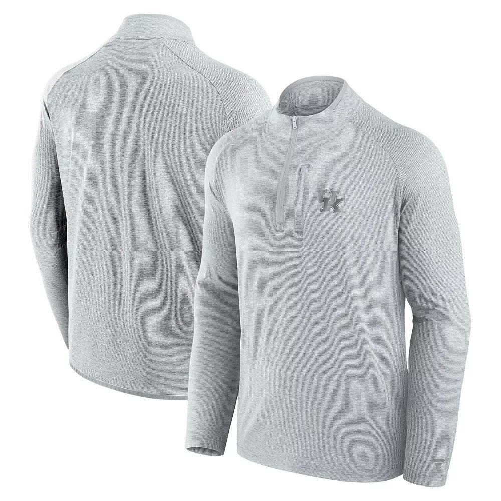Men's Fanatics Gray Oklahoma Sooners Mock Neck Half-Zip Pullover Jacket, Size: Small, Grey Product Image