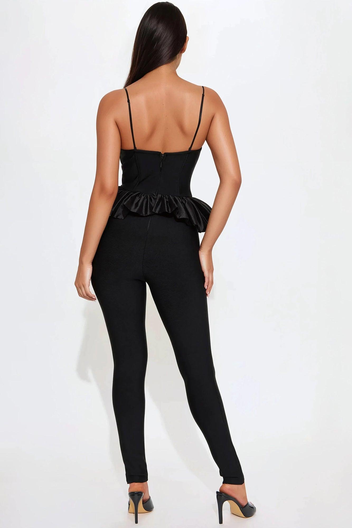 Black Swan Bandage Jumpsuit - Black Product Image