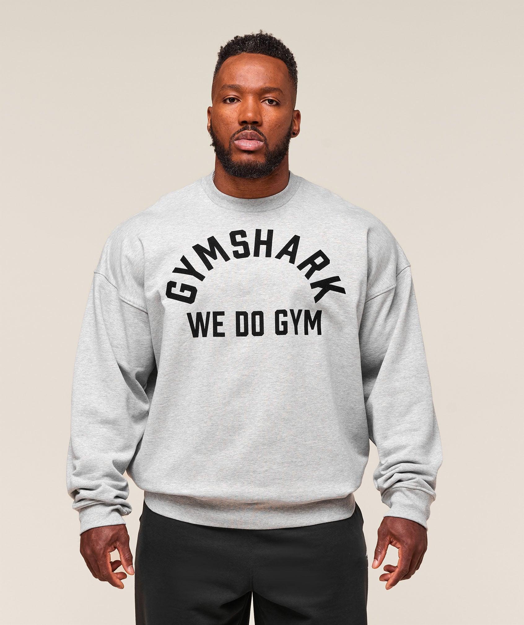 Gymshark We Do Gym Crew - Light Grey Core Marl Male Product Image