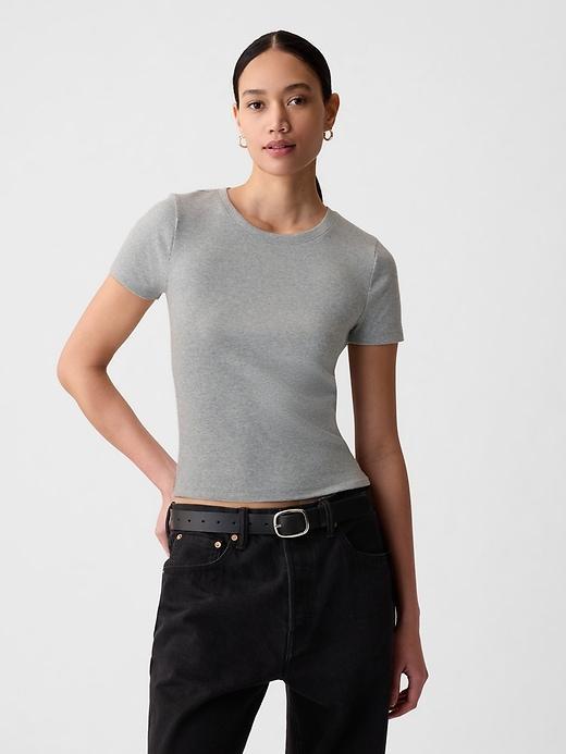 Modern Rib Cropped T-Shirt Product Image