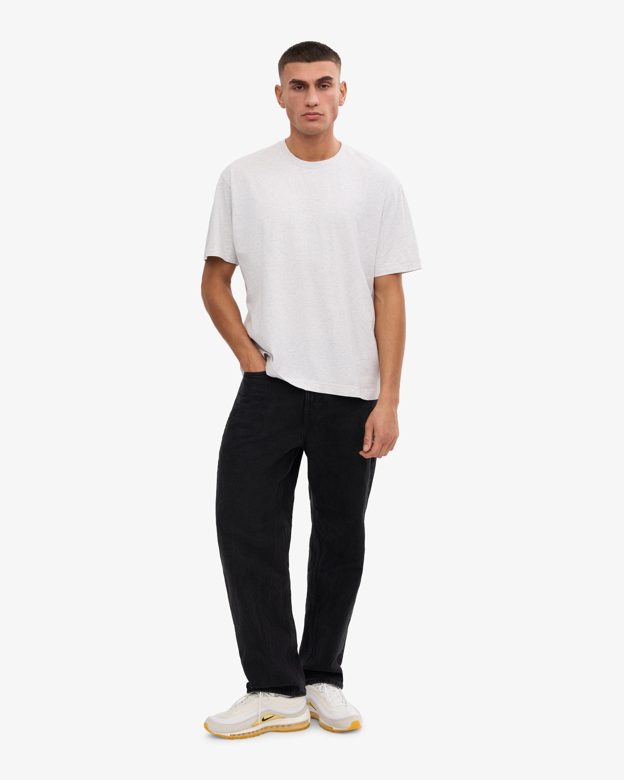 Oversized Organic T-Shirt - Snow Melange Product Image