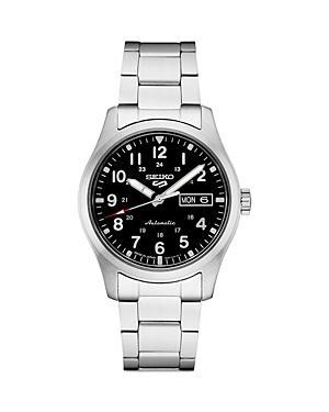 Seiko Mens Seiko 5 Sports Automatic Black Silicone Strap Watch Product Image