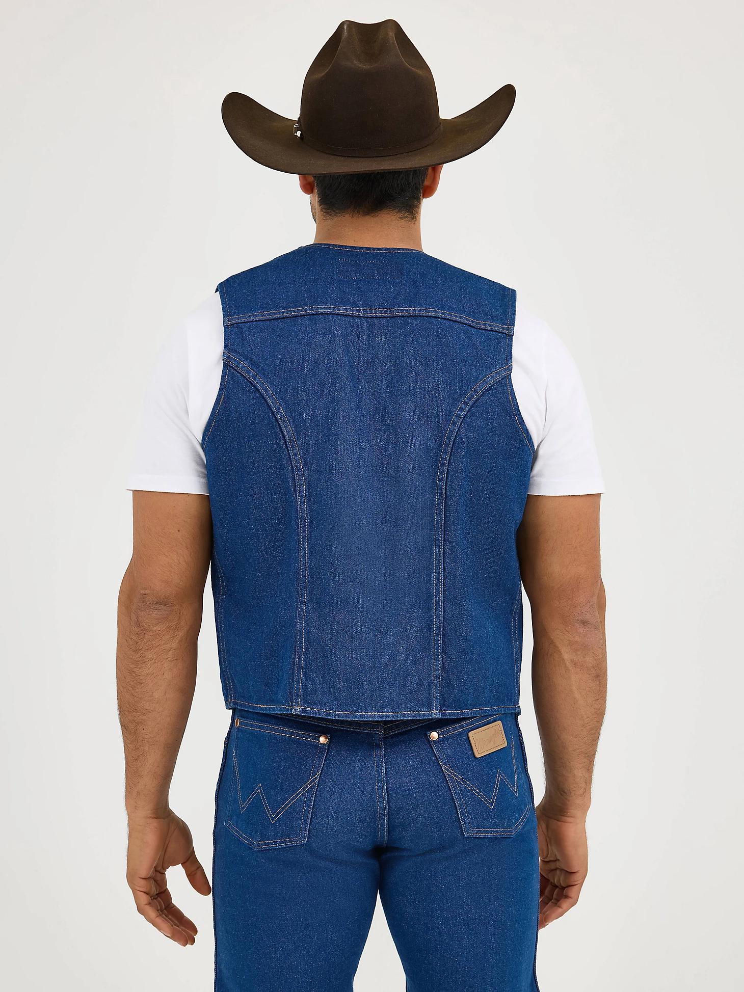 Wrangler® Unlined Denim Vest | Men's JACKETS & OUTERWEAR | Wrangler® Product Image