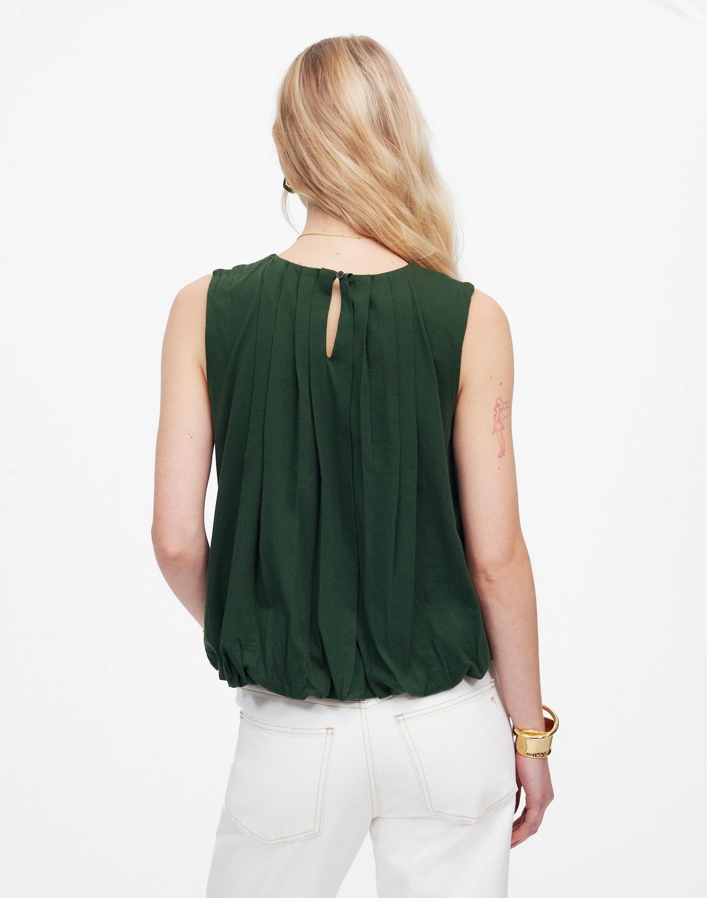 Sleeveless Crewneck Bubble Top Product Image
