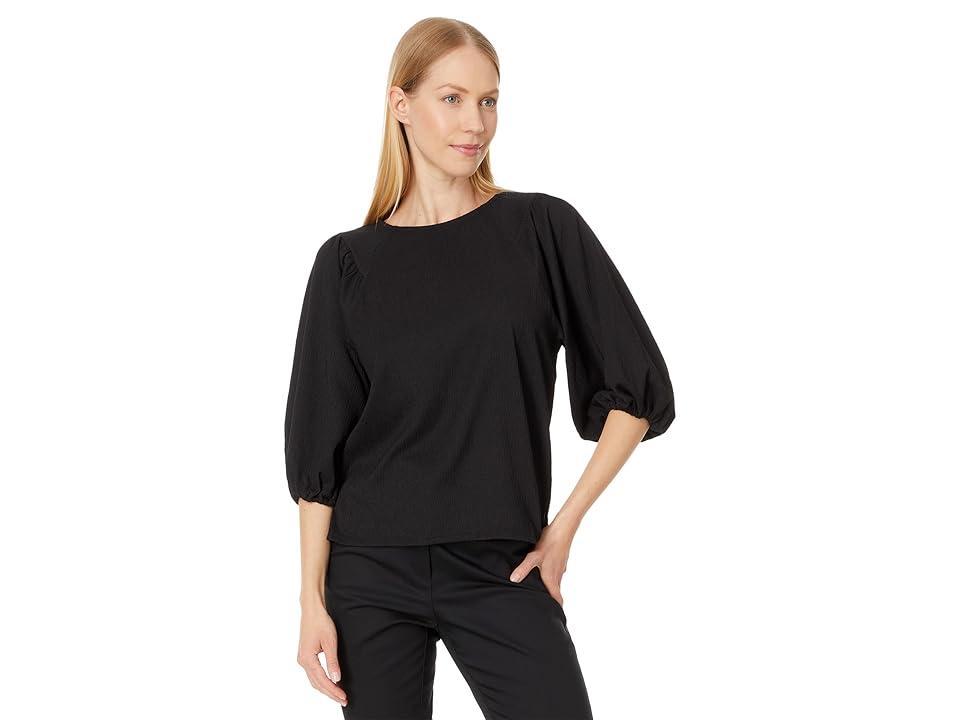 Vince Camuto Short Puff Sleeve Top (Fiercely Fuchsia) Women's Clothing Product Image
