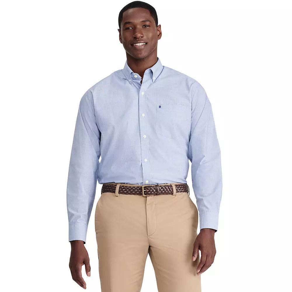 Men's IZOD Classic Button-Down Shirt, Size: Small, Mazarine Blue Product Image