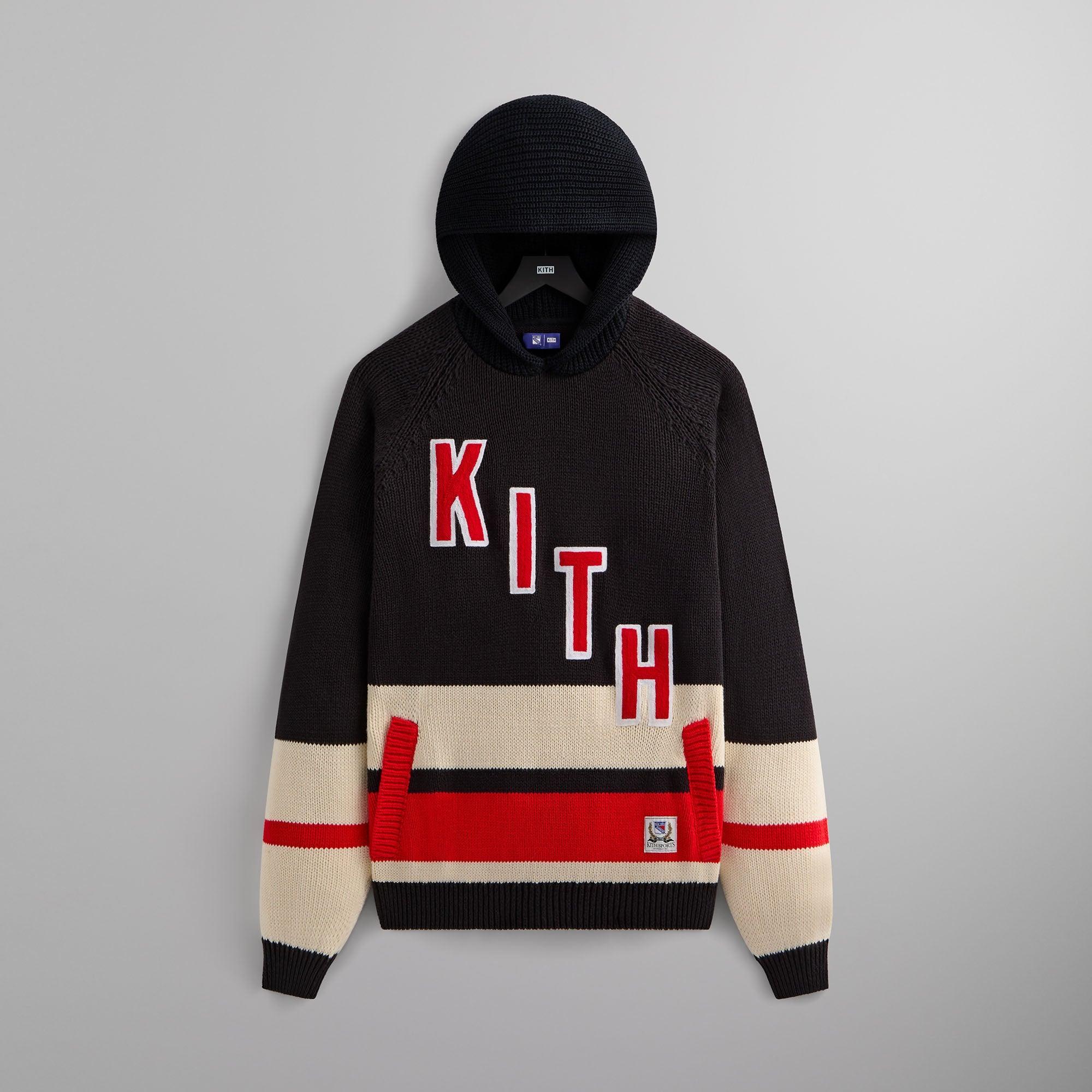 Kith for the New York Rangers Hooded Delk Sweater - Black Male Product Image