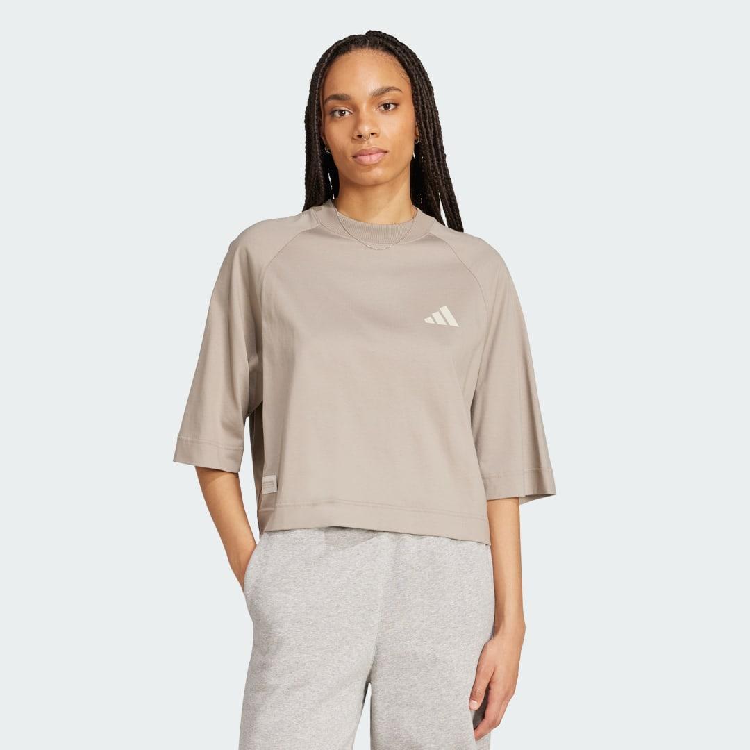 adidas Mercedes - AMG Petronas Formula One Team Premium Sweat Tee Putty Beige M Womens Product Image