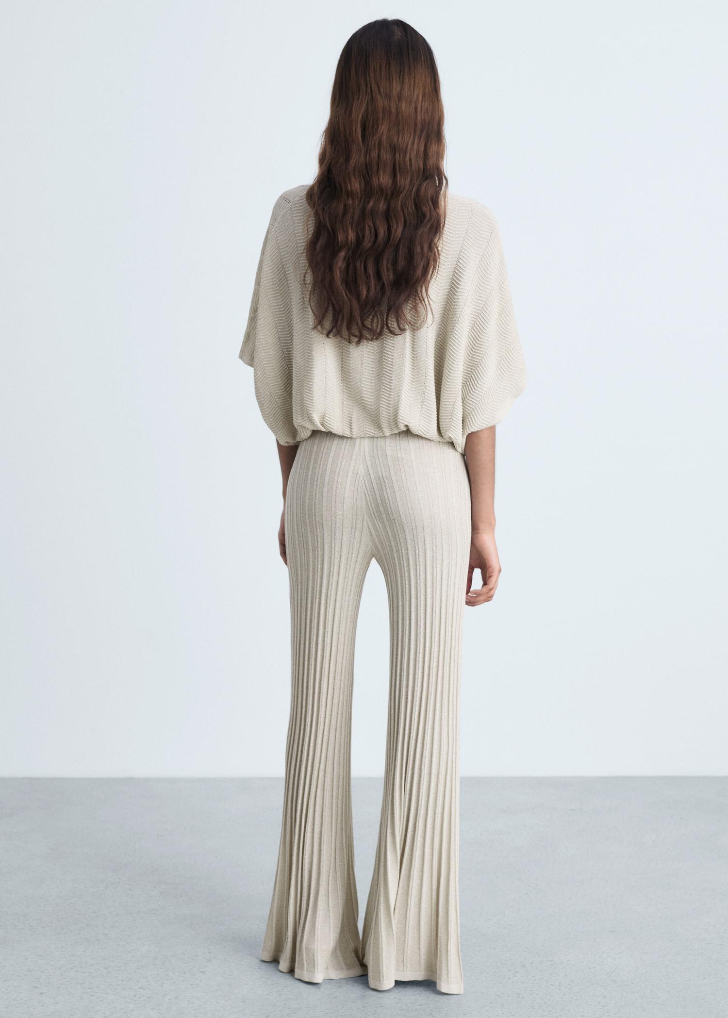 Flared knitted pants - Women | MANGO USA Product Image