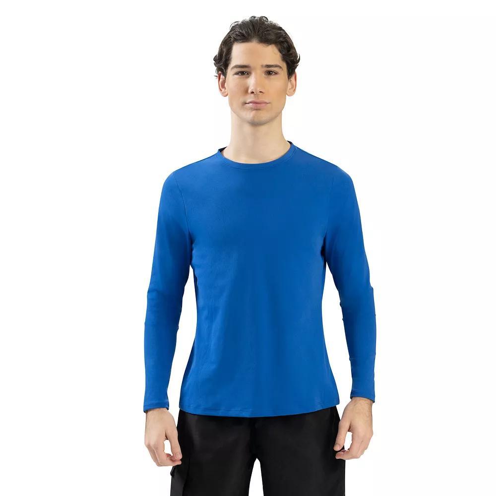 Men's Dolfin Solid Long Sleeve UPF 50+ Crewneck Swim Rash Guard Shirt, Size: Small, Royal Product Image