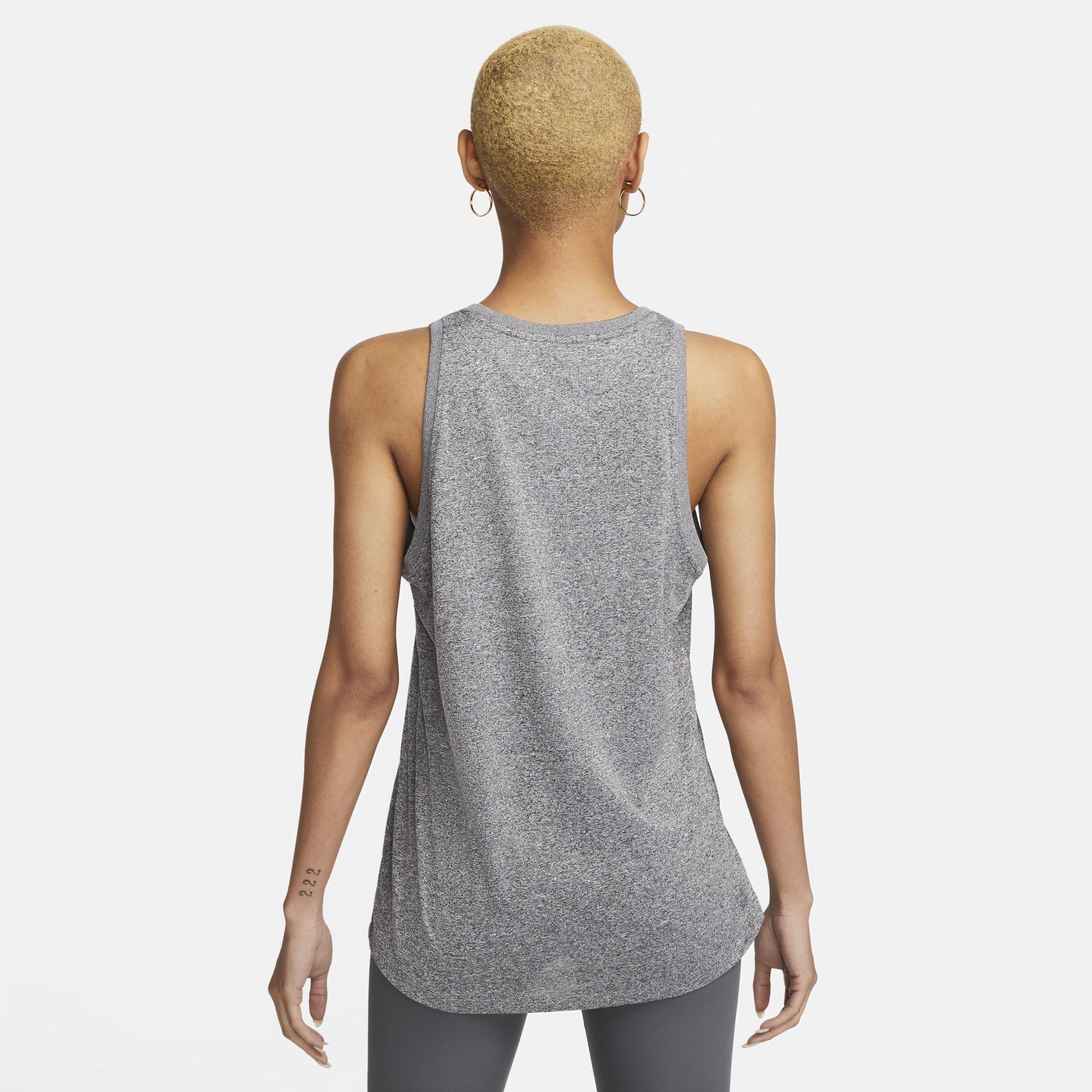 Women's Nike Dri-FIT Tank Top, Size: Medium, Black Grey Product Image