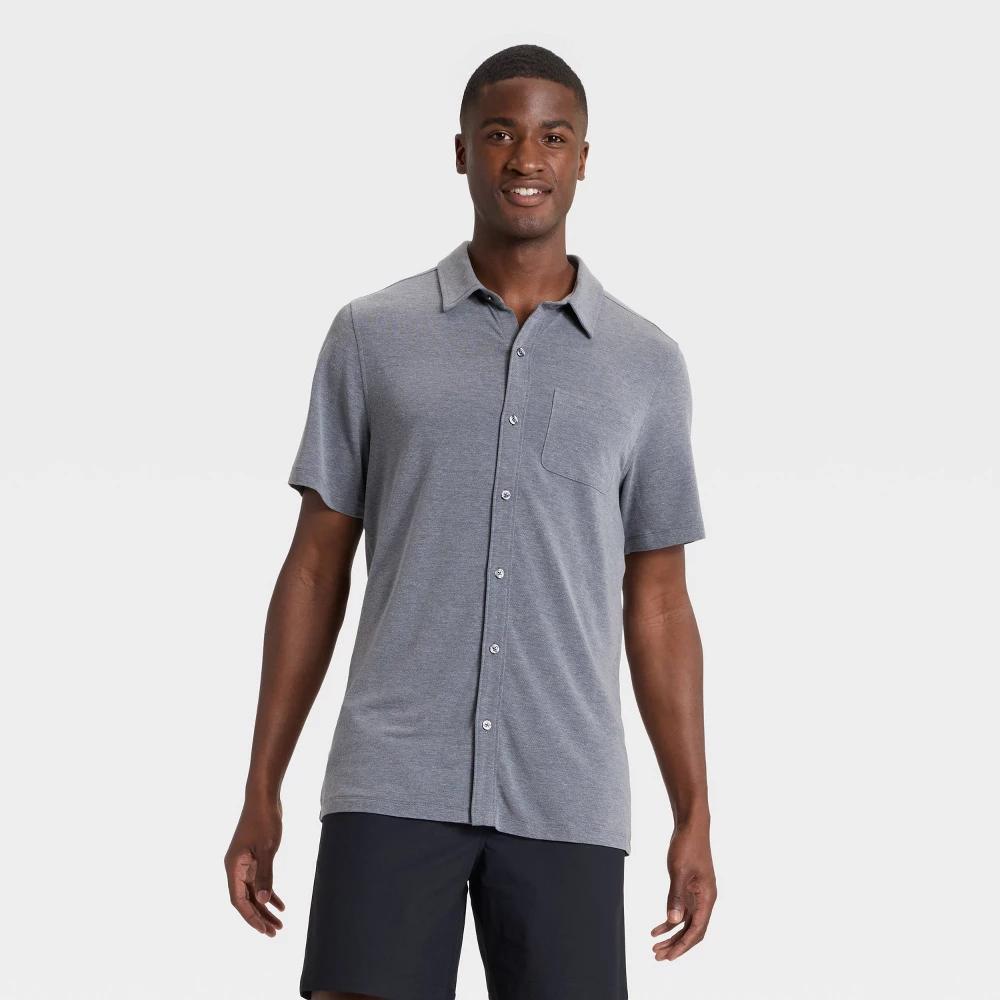 Men's Short Sleeve Button Down Shirt - All In Motion™ Product Image