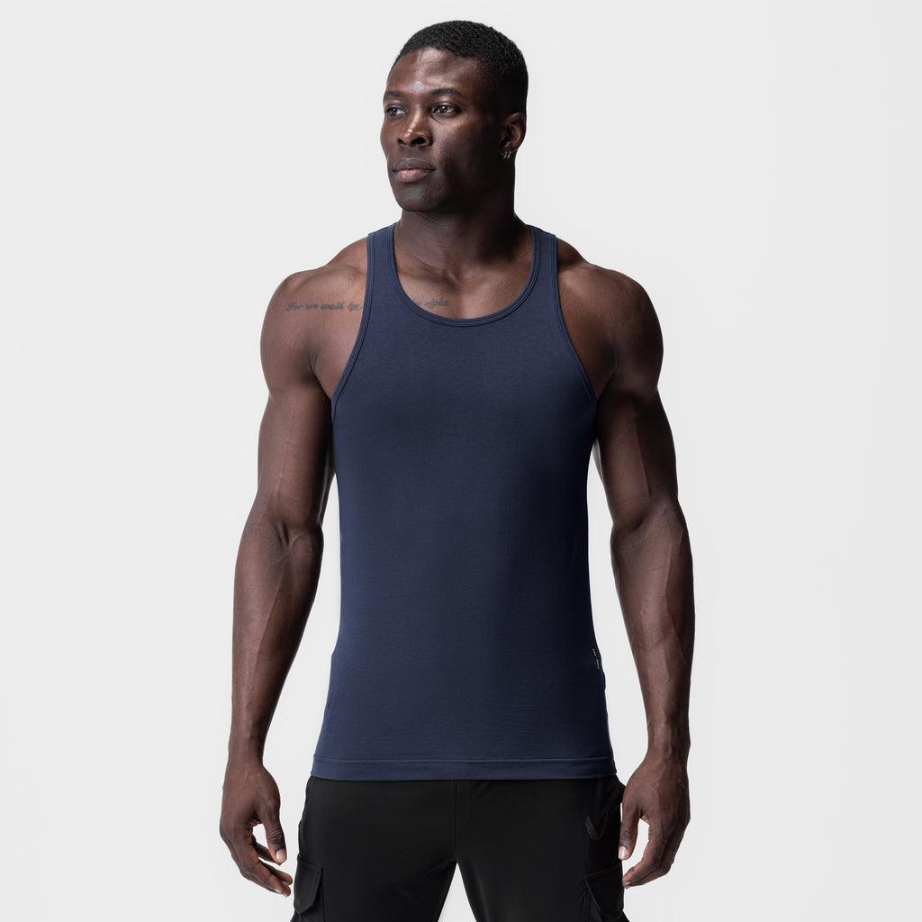 0924. Supima® Essential Slim Tank - Navy Product Image