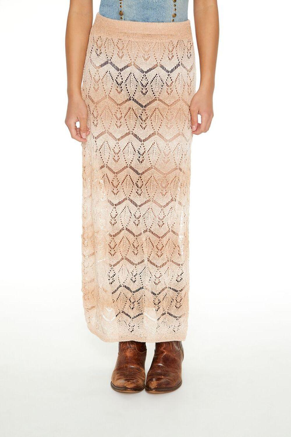 Striped Crochet Maxi Skirt | Forever 21 Product Image