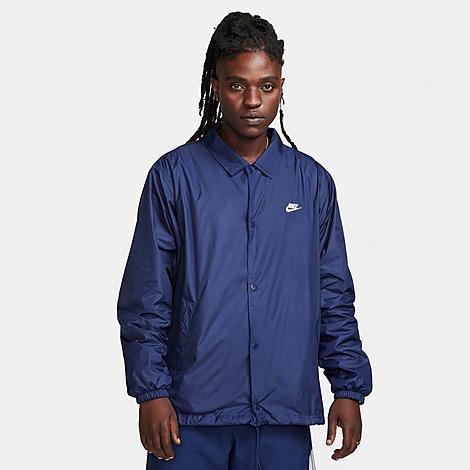 NIKE Men's Relaxed Fit Club Coaches' Jacket In Black,white Product Image