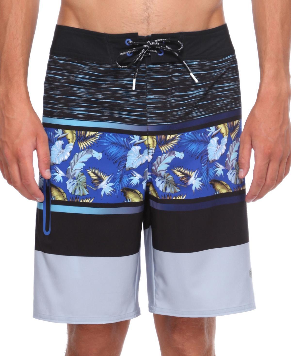 Men's Rokka&Rolla 9" Board Shorts, Size: 45, Blue Product Image