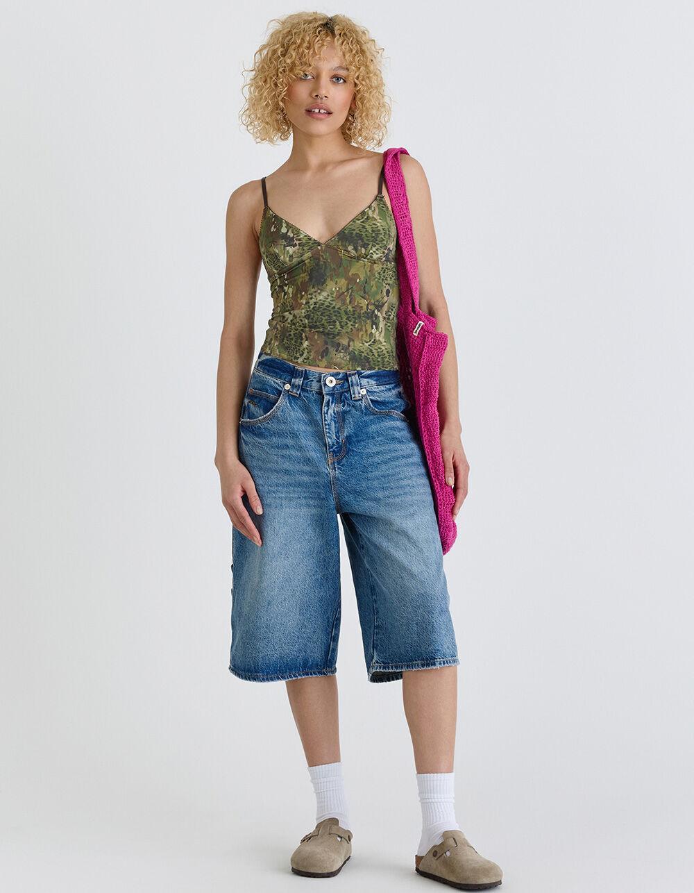 BDG Urban Outfitters Je T'aime Womens Cami - CAMO GREEN Product Image