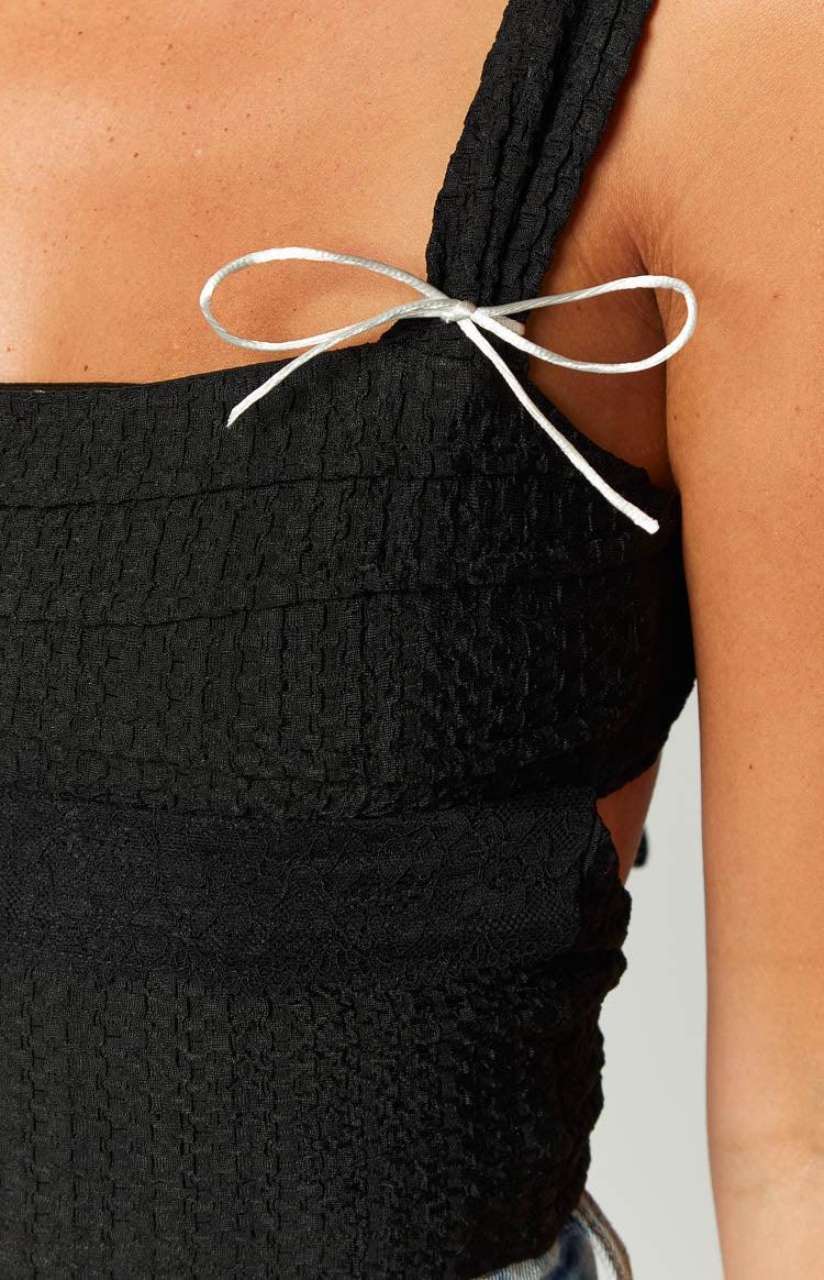 Vida Black Bow Top Girls Product Image