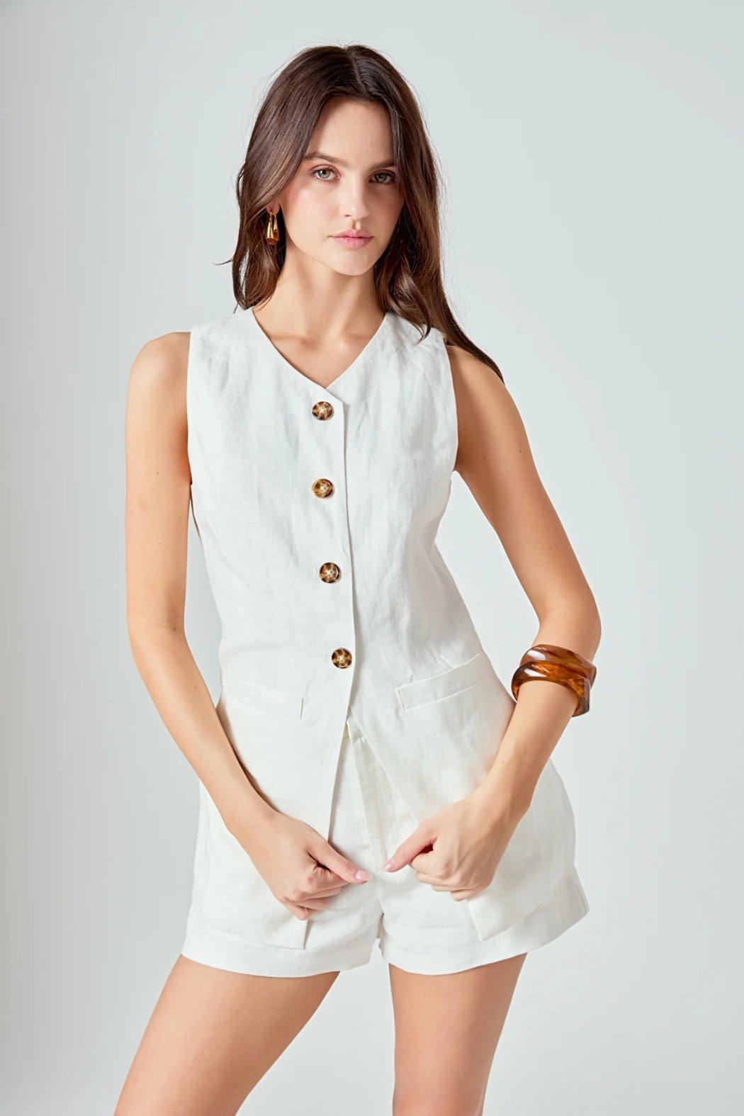Linen Vest Top Product Image