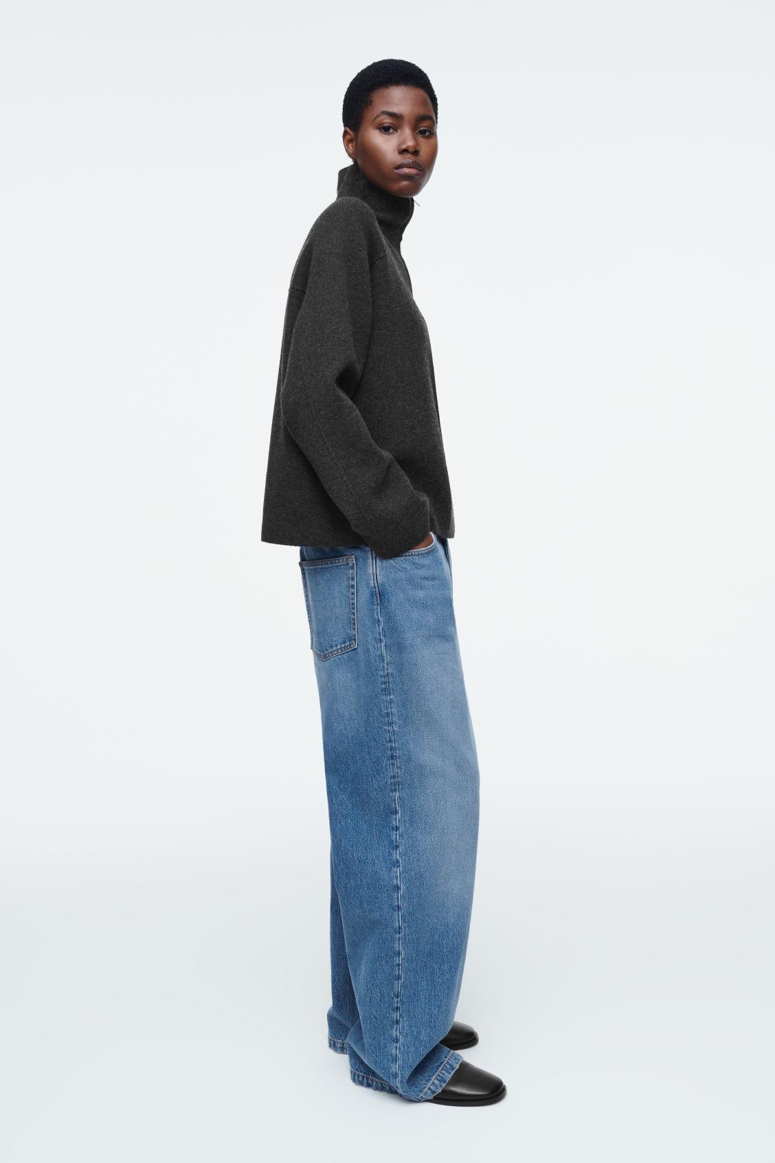 MERINO WOOL HALF-ZIP SWEATER Product Image