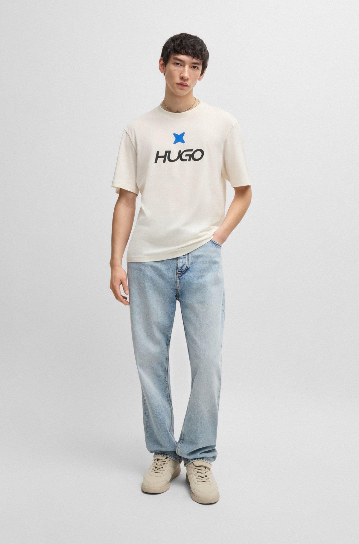 Cotton-jersey T-shirt with logo artwork Product Image