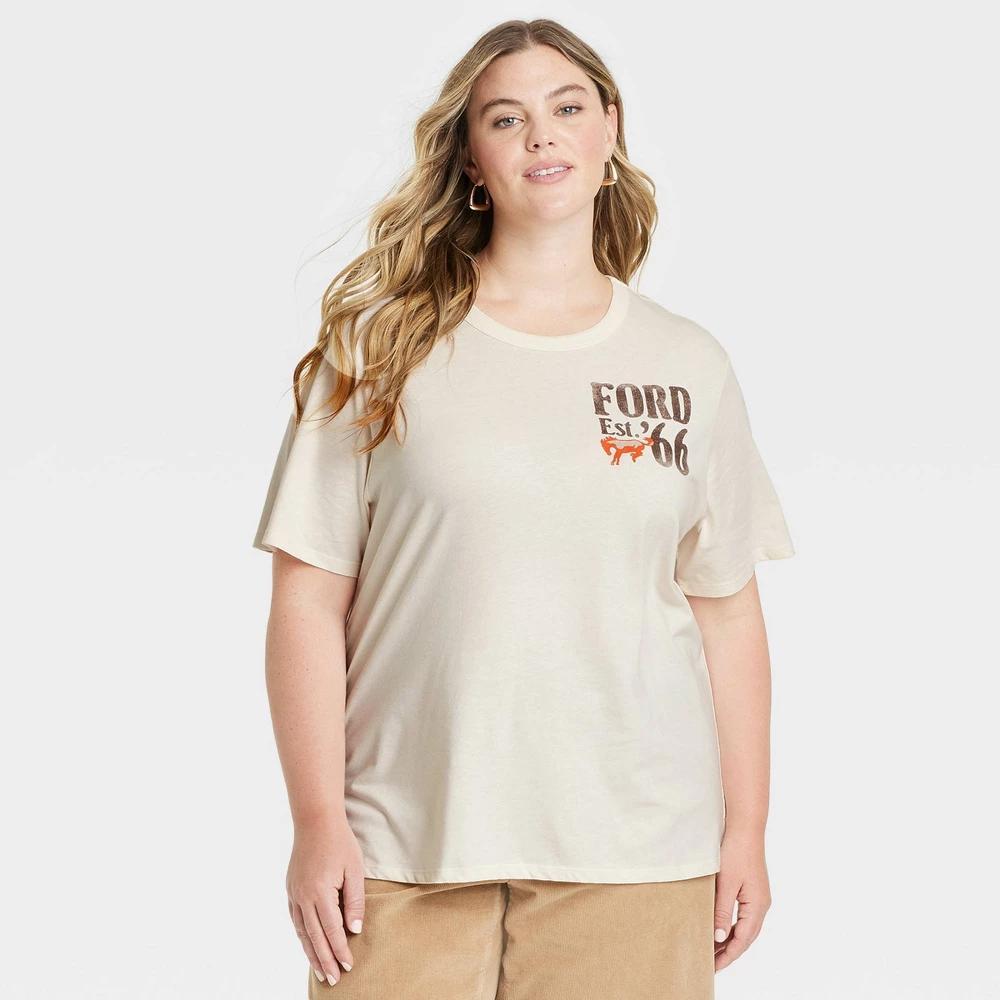 Women's Ford 66 Wild West Short Sleeve Graphic T-Shirt 3X: Cotton-Polyester Blend, Crew Neck, Machine Washable Product Image