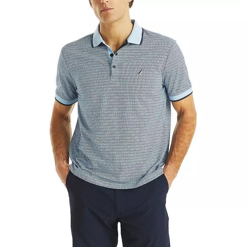 Men's Nautica Classic Fit Printed Golf Polo, Size: XXL, Bright White Product Image