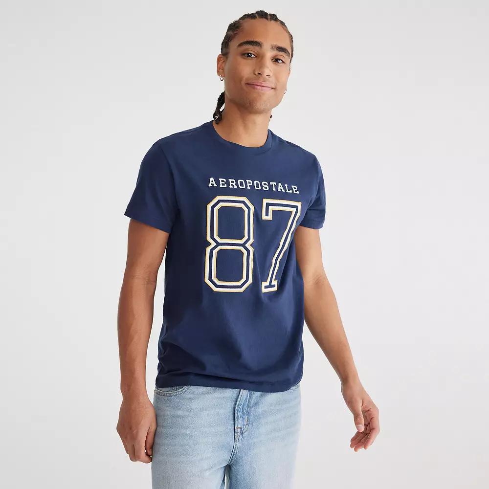 Men's Aeropostale Graphic Tee, Size: XXL, Cadet Blue Product Image