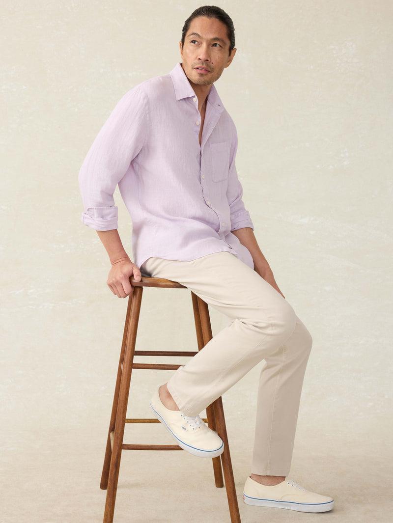 Laguna Linen Shirt - Wisteria Product Image