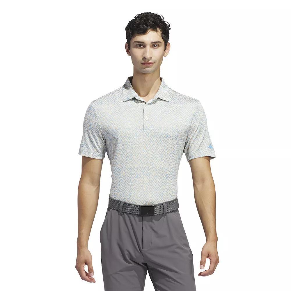 Men's adidas Ultimate365 Jacquard Golf Polo Shirt, Size: XXL, Semi Burst Blue Product Image
