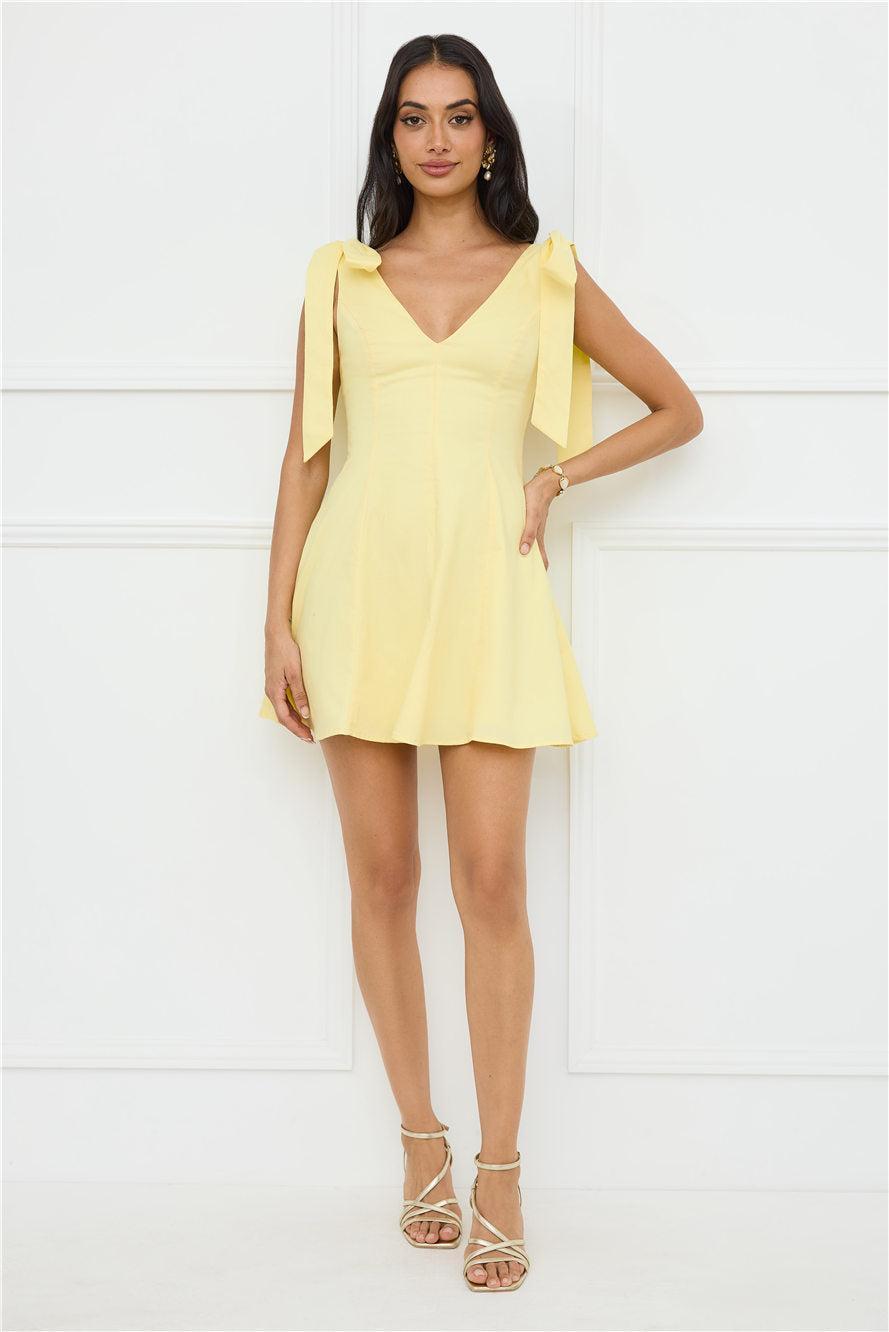 Pretty In Power Mini Dress Yellow Product Image
