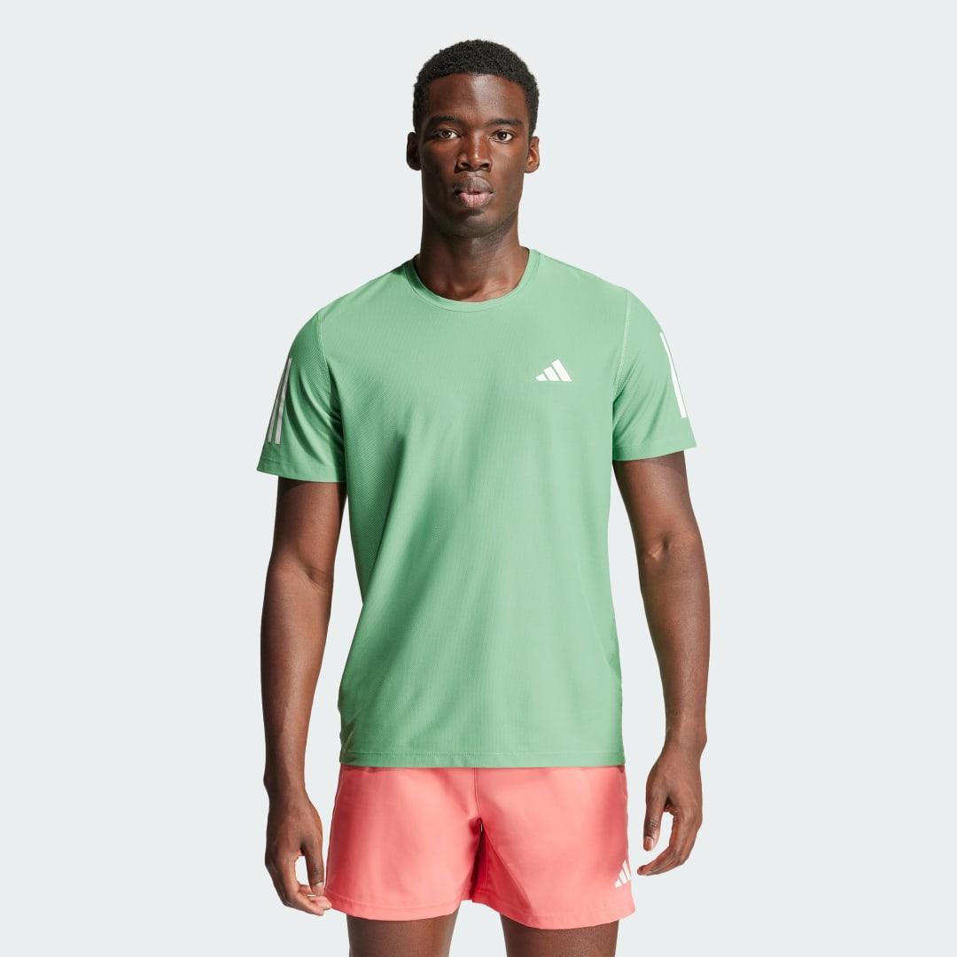 adidas Own the Run Tee Dark Blue M Mens Product Image