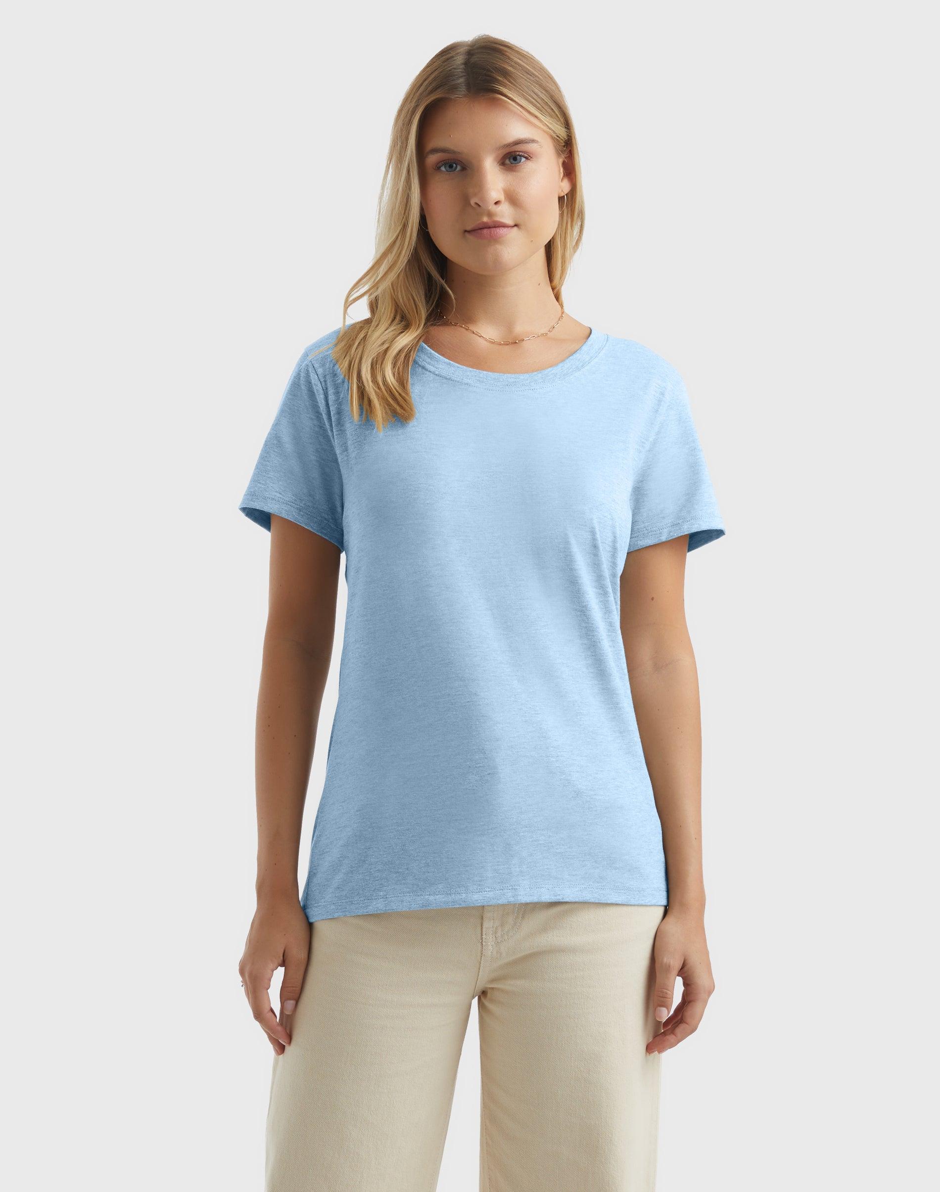 Hanes Perfect-T Womens Cotton Crewneck T-Shirt White 2XL Product Image