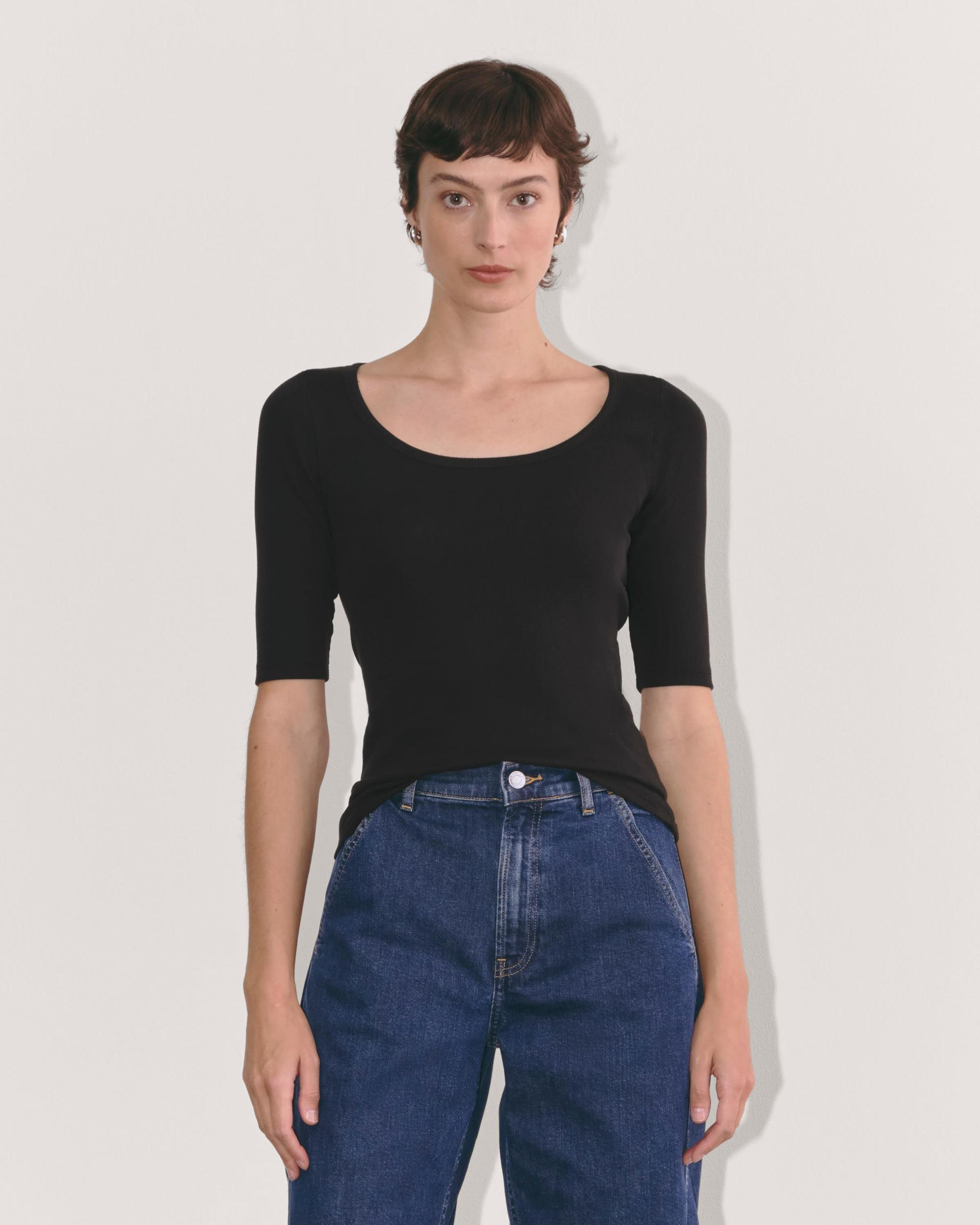Womens Luxe Rib Scoop-Neck T-Shirt by Everlane Product Image