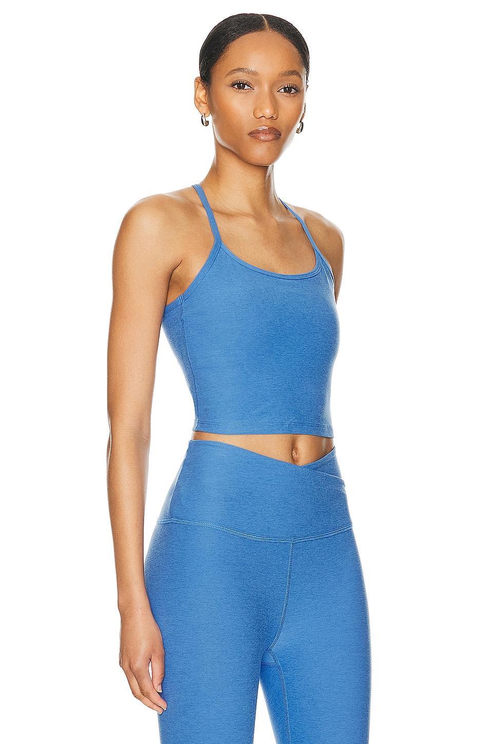 Beyond Yoga Spacedye Slim Racerback Cropped Tank Birch Heather XXS Product Image