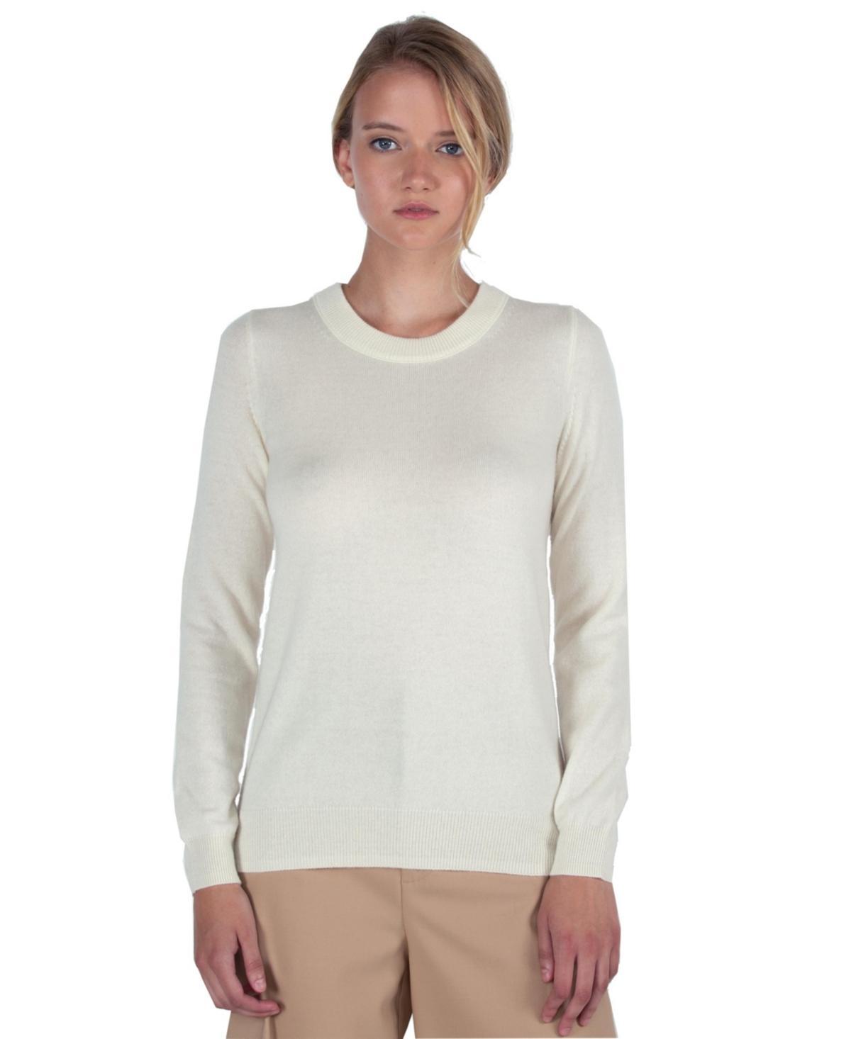 Jennie Liu Womens 100% Pure Cashmere Long Sleeve Crew Neck Pullover Sweater (1362, Lime, X-Small ) Product Image