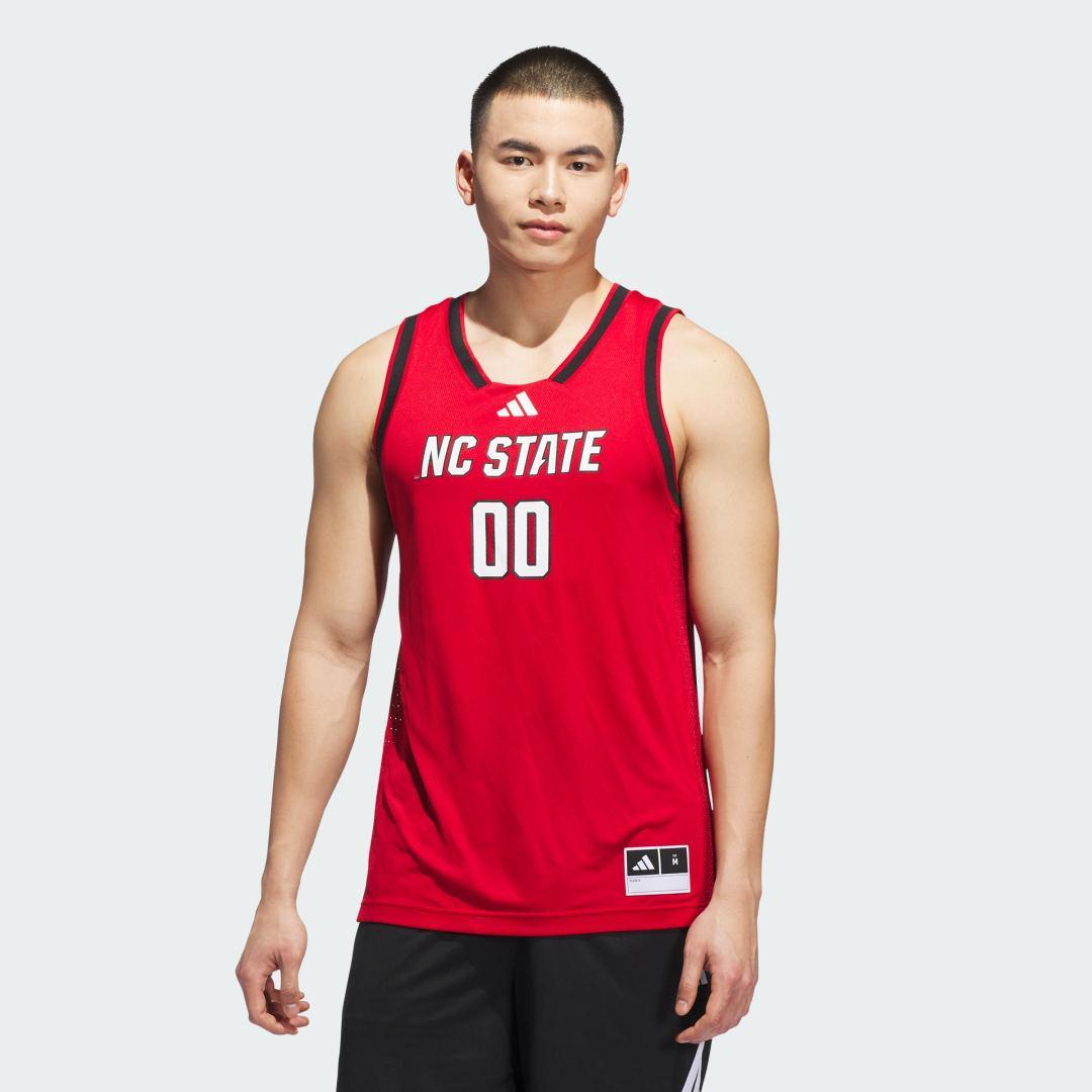 Mens adidas #00 Red NC State Wolfpack Replica Swingman Jersey Product Image