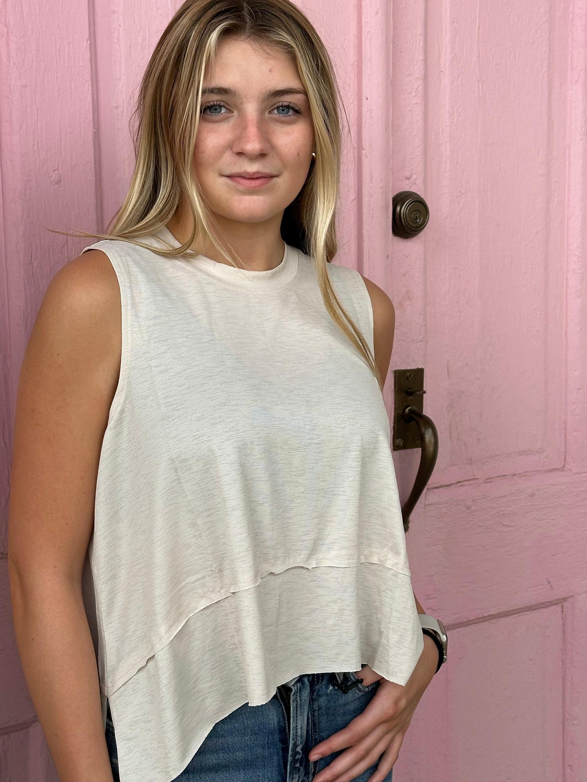 Leslie Shark Bite Crop Top Product Image