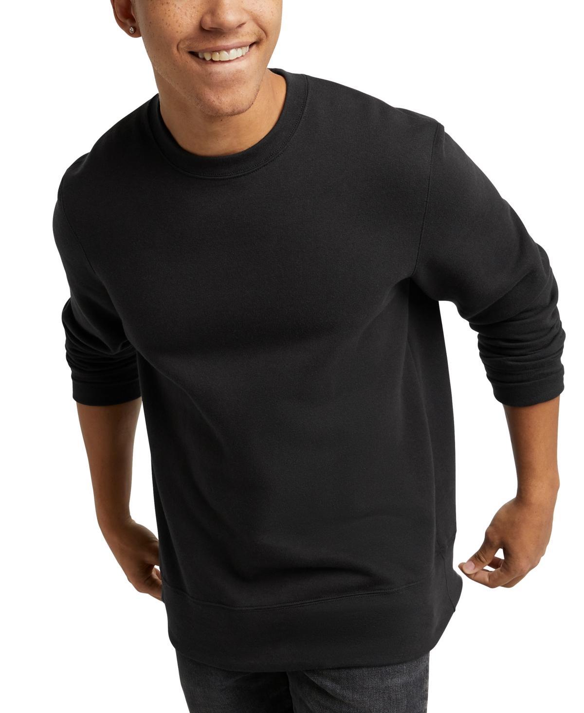 Hanes Originals Mens Fleece Sweatshirt Deep Forte Blue Heather M Product Image