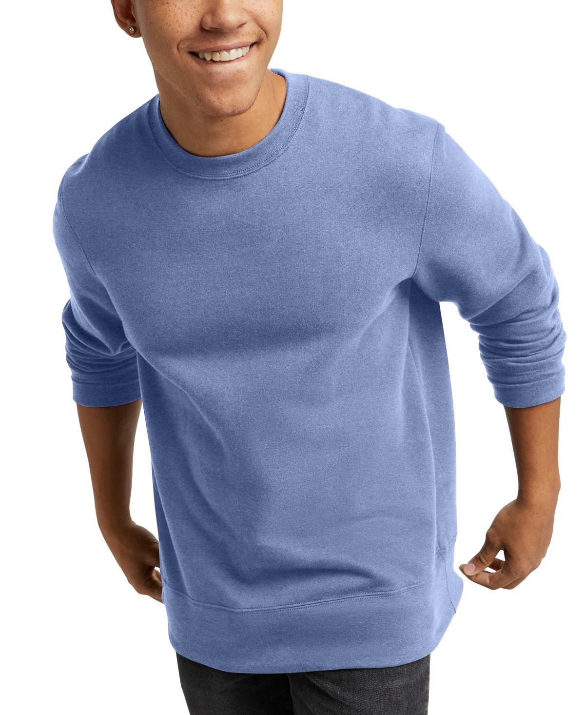 Hanes Originals Mens Fleece Sweatshirt Deep Forte Blue Heather M Product Image
