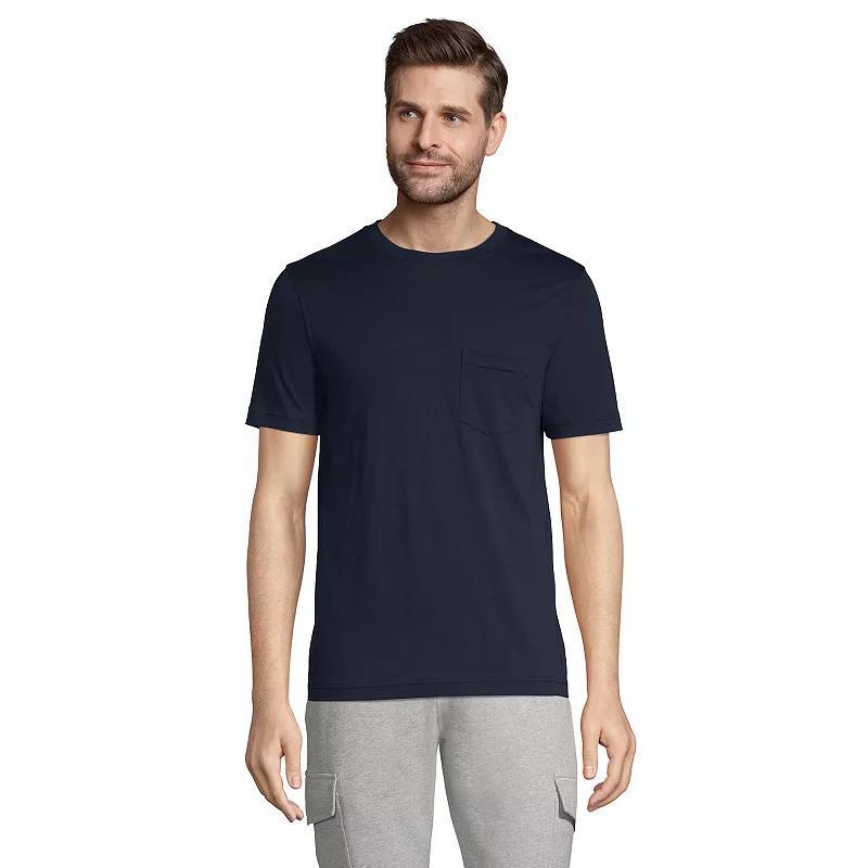 Men's Lands' End Supima Pocket Tee, Size: Medium, White Product Image