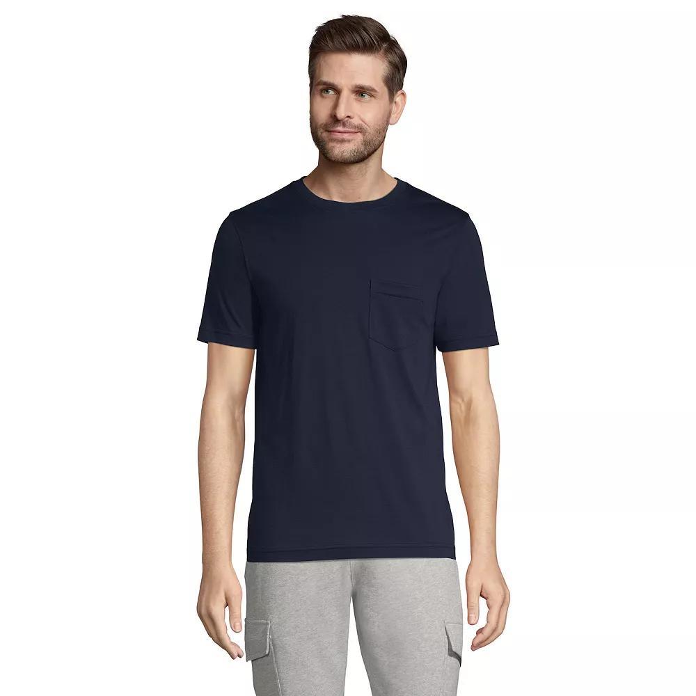 Men's Lands' End Supima Pocket Tee, Size: Medium, White Product Image
