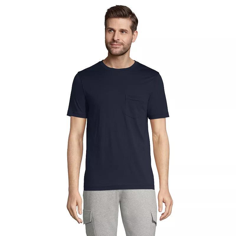 Men's Lands' End Supima Pocket Tee, Size: Medium, White Product Image