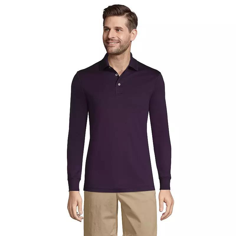 Men's Lands' End Soft Supima Polo, Size: Medium, Vintage Amber Product Image