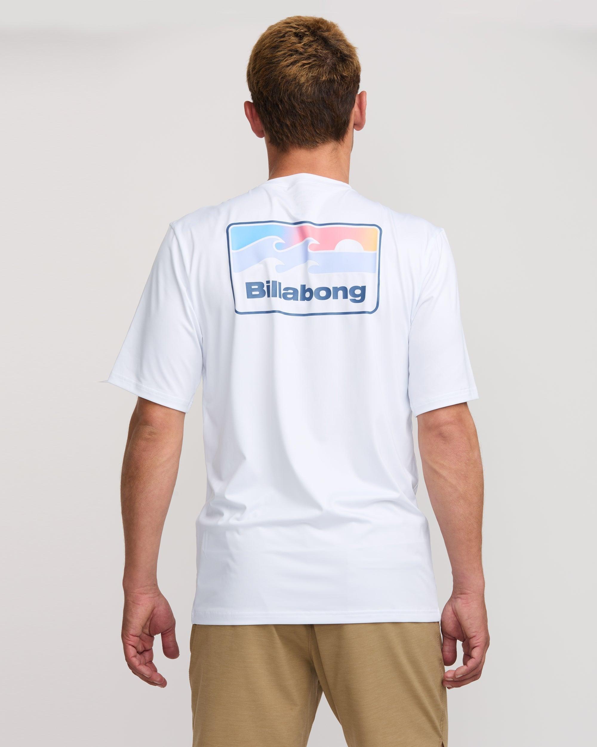 Runner Loose Fit Short Sleeve Surf Tee - White Male Product Image